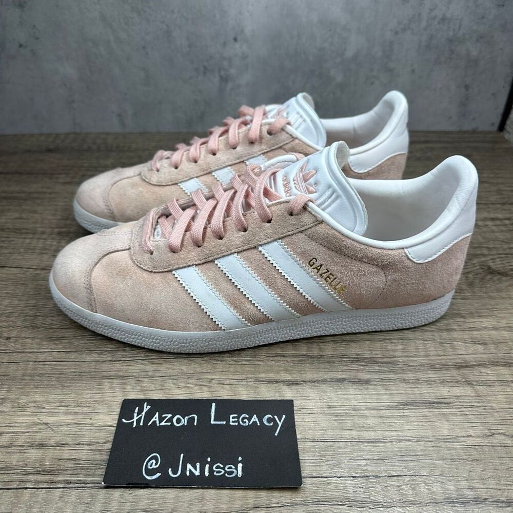 Adidas~Men's~Gazelle‎ Vapor Pink/White Casual Shoes Sneakers~Size 8.5~BB5472